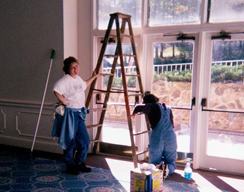 cleaning windows
