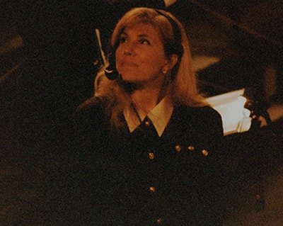 Rebecca looking up