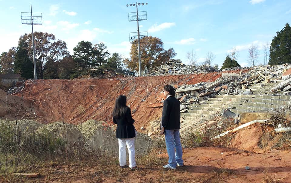 destroyed amphitheatre