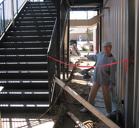 construction at stairwell
