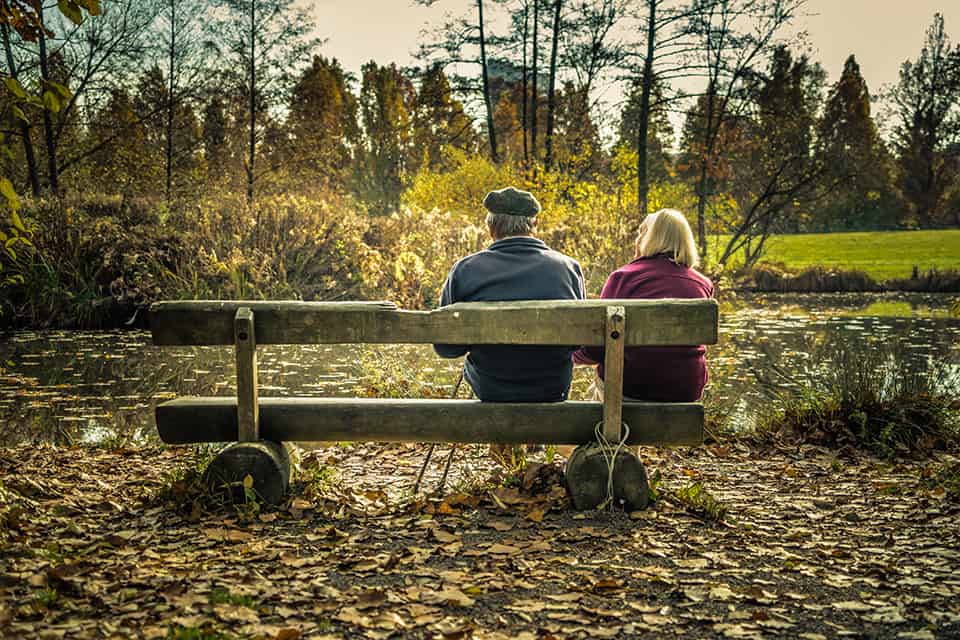 old man bench